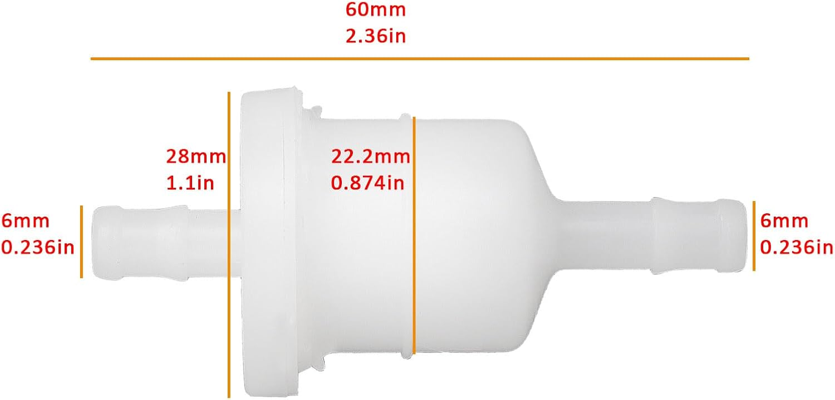 2Pcs Marine Engine Fuel Filter Element 3516248 369-02230-1 Compatible with Mercury Compatible with Tohatsu 4HP 5HP image number 3