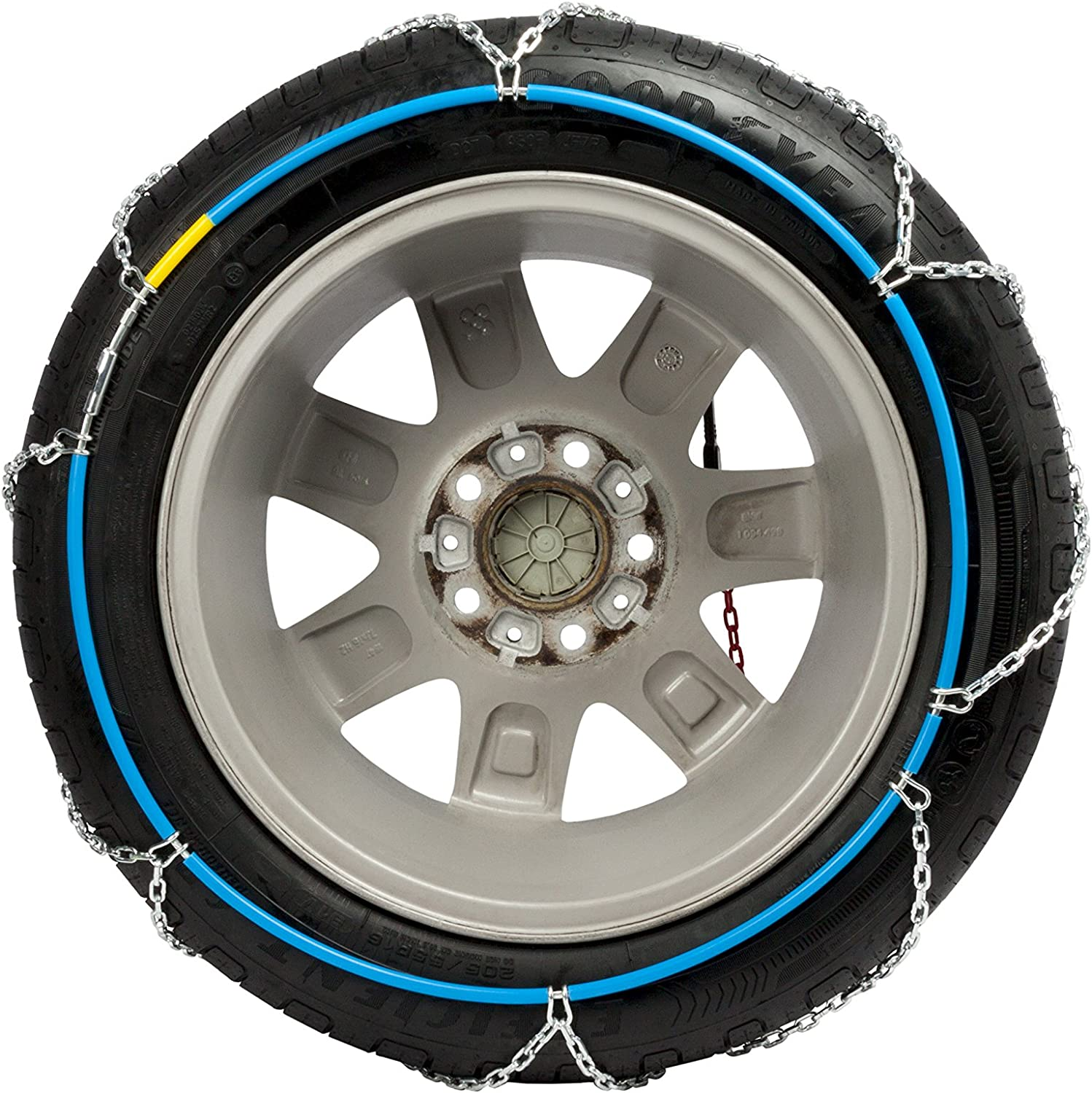 Goodyear Set of 2 X 9 Mm Metallic Car Snow Chains Size 110 with Automatic Tensioner image number 6