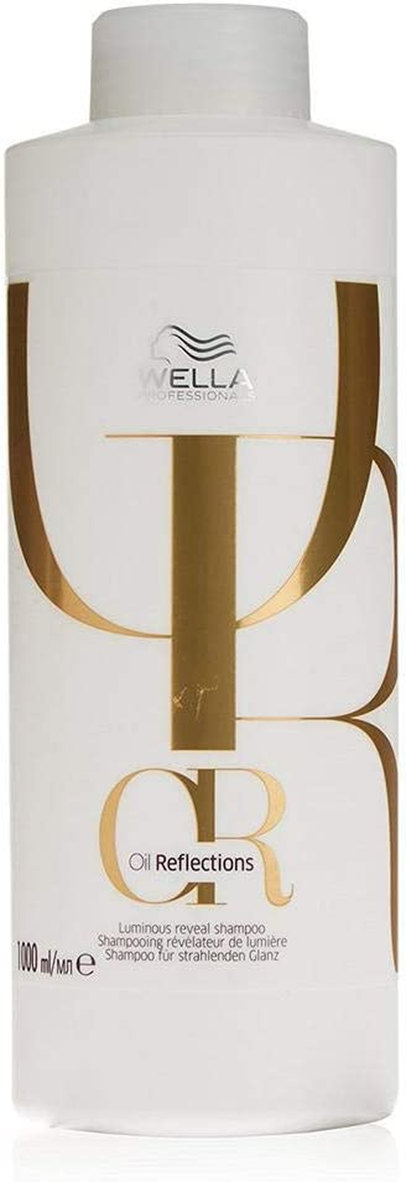Wella Professionals Oil Reflections Luminous Reveal Shampoo, with Natural Botanicals, Camellia Oil and White Tea Extract, for Long-Lasting Softness and Shine 1000Ml