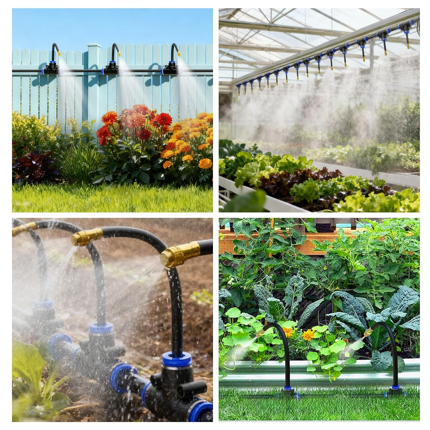 Garden Irrigation Drip Watering System with 360&deg; Rotating Garden Sprayer Auto for Outdoor Plants Water-Saving Micro Irrigation Kit Misting Cooling System for Garden Potted Plants Yard image number 4