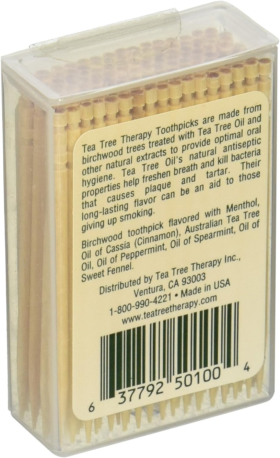Tea Tree Therapy Mint Toothpicks 100 Ct (Pack of 1)