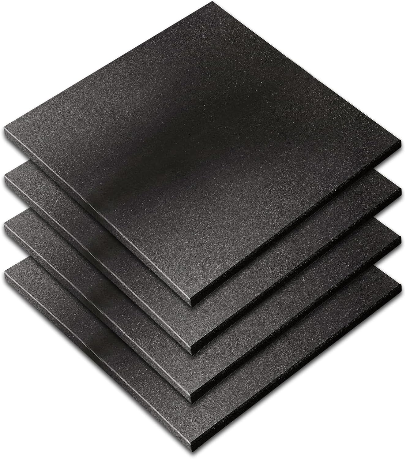 HCE 15Mm Thick Gym Flooring Mats，4Pcs High Density Rubber Exercise Mat Exercise Workout Equipment Ground Mat for Home Gym Mats Exercise Gym Flooring Fitness Mat (Black with Grey Dots)