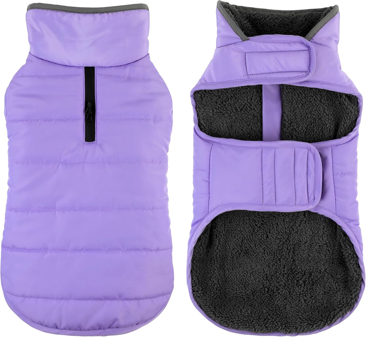 Petglad Dog Winter Coat, Waterproof Dog Jacket with Leash Hole, Reflective Warm Dog Snow Jacket Windproof Fleece Vest, Dog Clothes Outfits for Small Medium Large Dogs - Blue, M