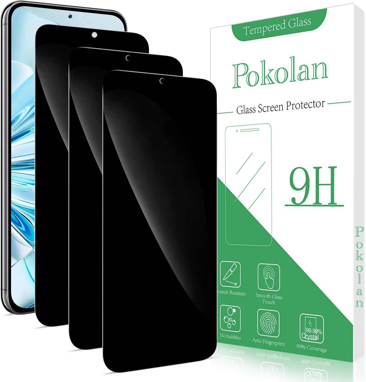 Pokolan 2+2 Pack Screen Protector for Samsung Galaxy S25 Ultra Tempered Glass, with Camera Lens Protector, 9H Hardness, No Bubbles, Anti-Scratch, Ultra Resistant