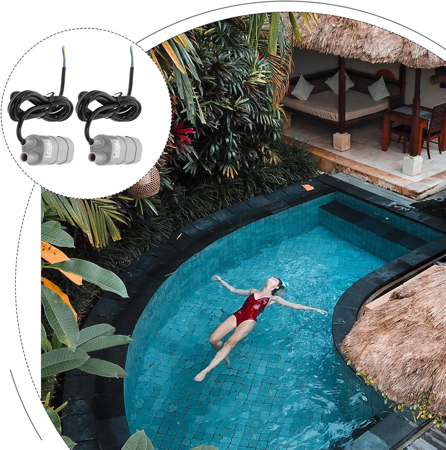 TEHAUX 2 Pcs H Submersible Aquarium Water Pump with High Lift Micro Fish Tank Pump for Pool and Fountain Brushless Motor Easy to Clean image number 4