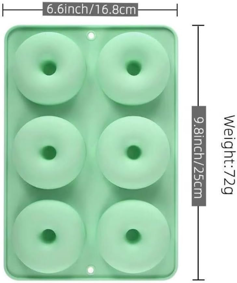 1-Pack Silicone Donut Baking Pan，Food-Grade Silicone,Cavity Donut Mold -Non-Stick, Universal for Cakes & Breads,Heat-Resistant & Easy to Clean，Silicone Baking Tray Doughnut Maker Moulds image number 2