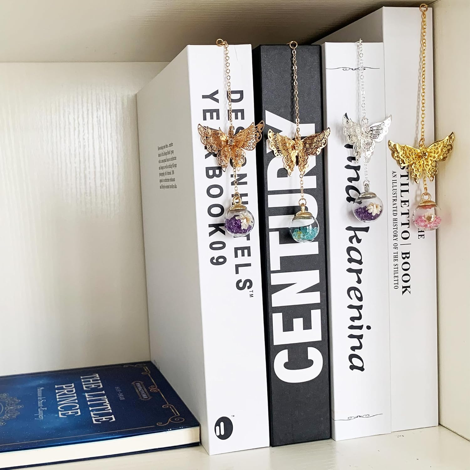 Nicekeep Metal Bookmark, Metal Bookmarks for Book Lovers Women, Teacher Bookmarks Appreciation Gifts (Golden Purple) image number 2