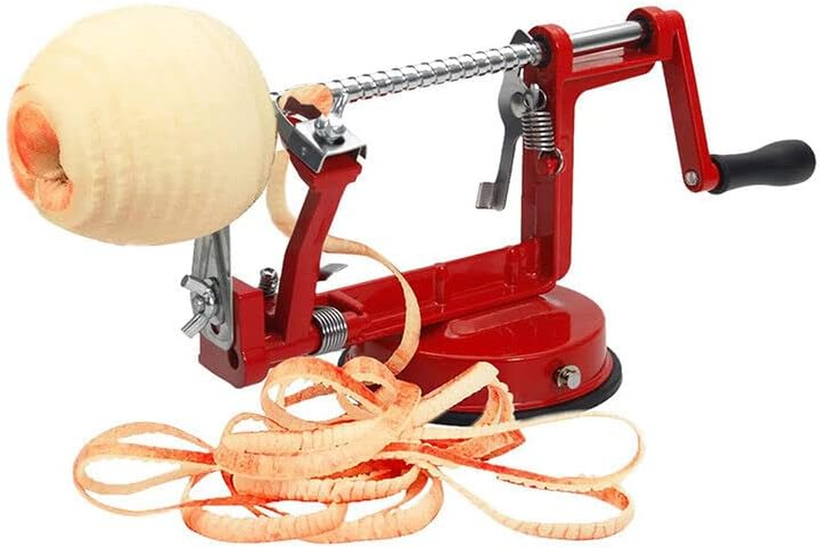 AIMALL 3 in 1 Apple Peeler Red Kitchen Tool Slinky Machine Fruit Cutter Slicer Corer image number 4