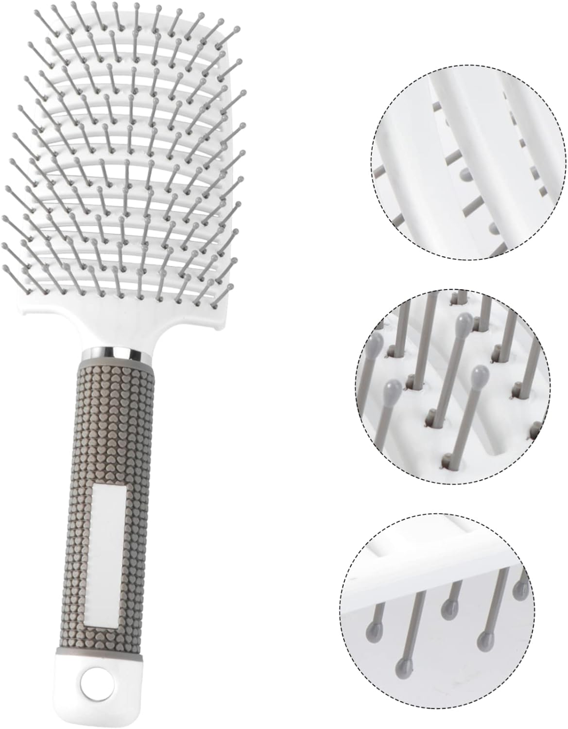 HAPINARY Ergonomic Handle Hair Straightening Comb Portable Scalp Massager Brush Comb Random Color image number 2