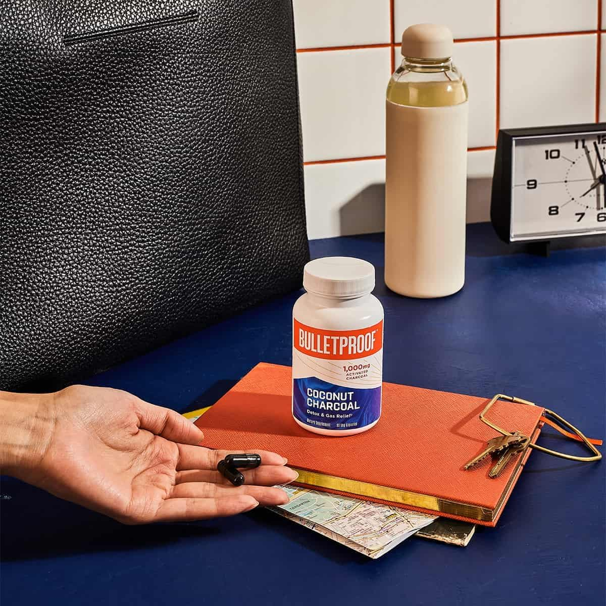 Bulletproof Coconut Charcoal, Supports Better Digestion and Gas Relief (90 Capsules) image number 1