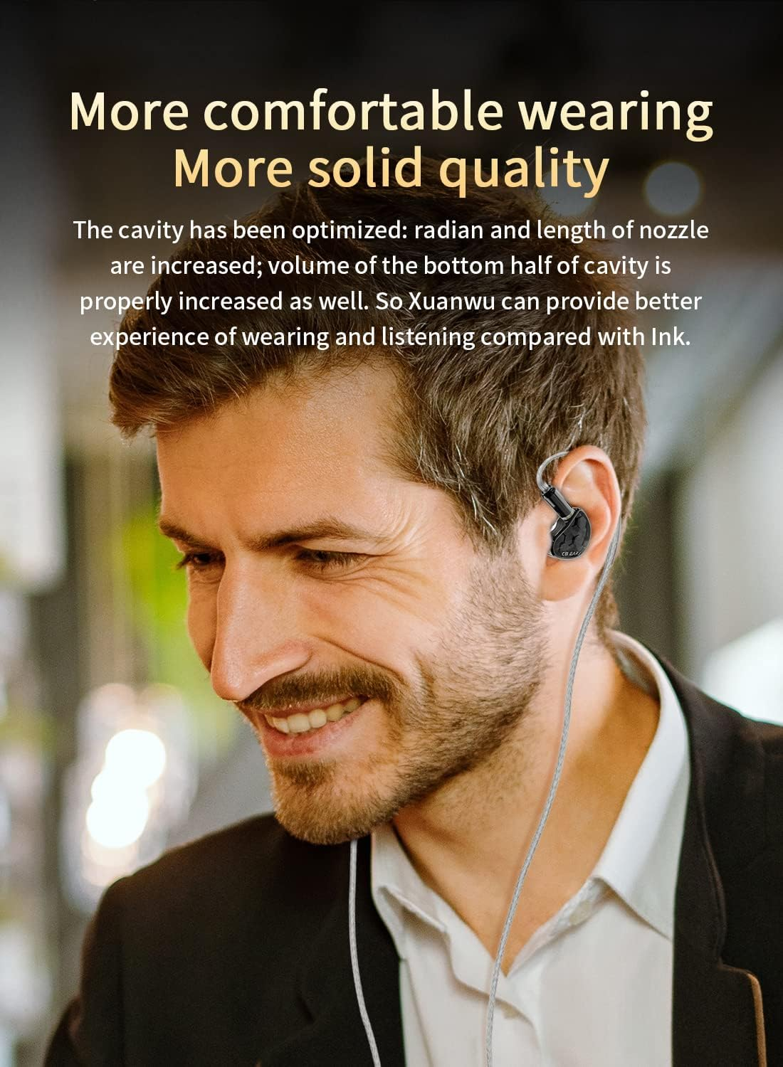 EZ EAR KBEAR Xuanwu In-Ear Headphones Hifi Stereo Dynamic Driver Ear Monitor IEM with Microphone Removable Silver Plated Cable for Pop, Folk, Jazz, ACG (Silver, Microphone) image number 6