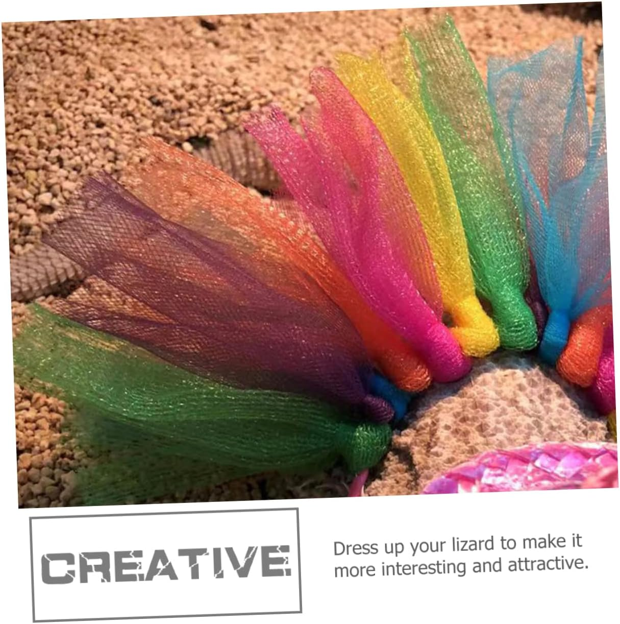 Yardwe 1Set Chameleon Dress up Colorful Hat Skirt Outfit for Lizards Comfortable Pet Costume for Daily Wear Special Occasions and Photoshoots image number 5