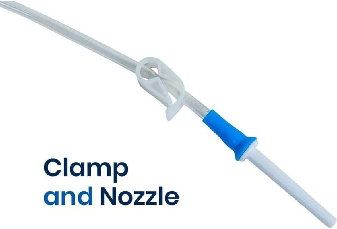 Healthandyoga(Tm) Replacement Enema Tubing &ndash; Super Economical, Hygienic, Medical Grade PVC - 1.5 Meter with Slide Clamp and Nozzle- Compatible with Most Kits (3 Set)