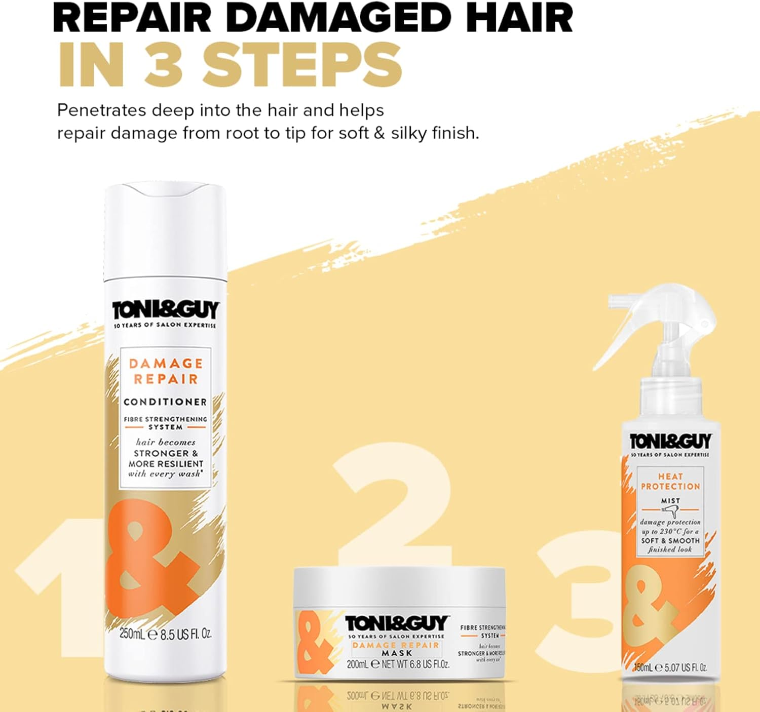 Toni & Guy Damage Repair Mask for Intense Reconstruction, 200Ml (Pack of 2) image number 5