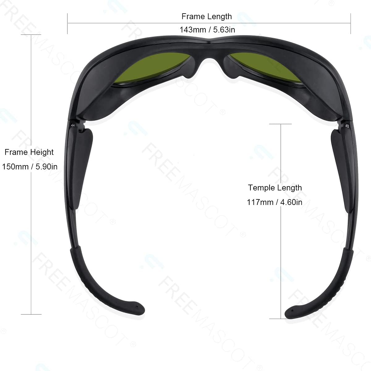 FREEMASCOT OD 8+ 190Nm-450Nm / 800Nm-1100Nm Wavelength Professional Laser Safety Glasses for 405Nm, 450Nm, 980Nm, 1064Nm Laser image number 3