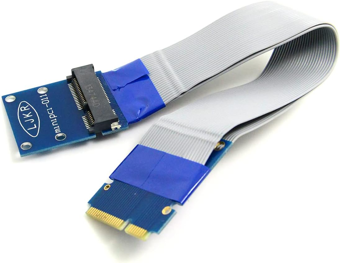 Chenyang Flexible Mini PCI Express Pci-E Mini Card Extender 52Pin Male to Female Extension FFC Cable for SSD LAN Card image number 1