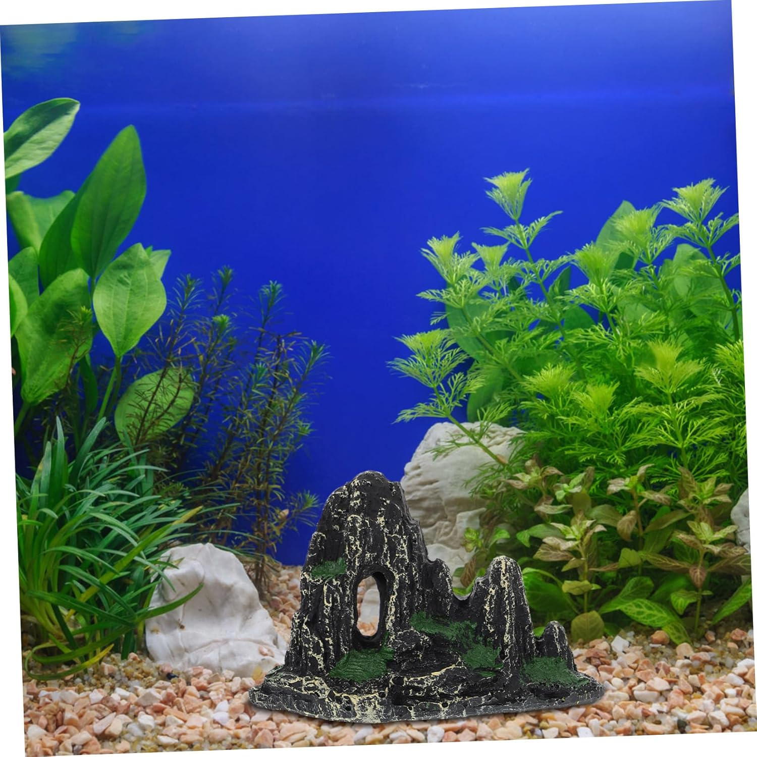 Abaodam Artificial Rockery Sculpture Aquarium Decor Resin Simulation Hill Statue Fish Tank Accessory for Freshwater and Saltwater Aquatic Pets image number 3