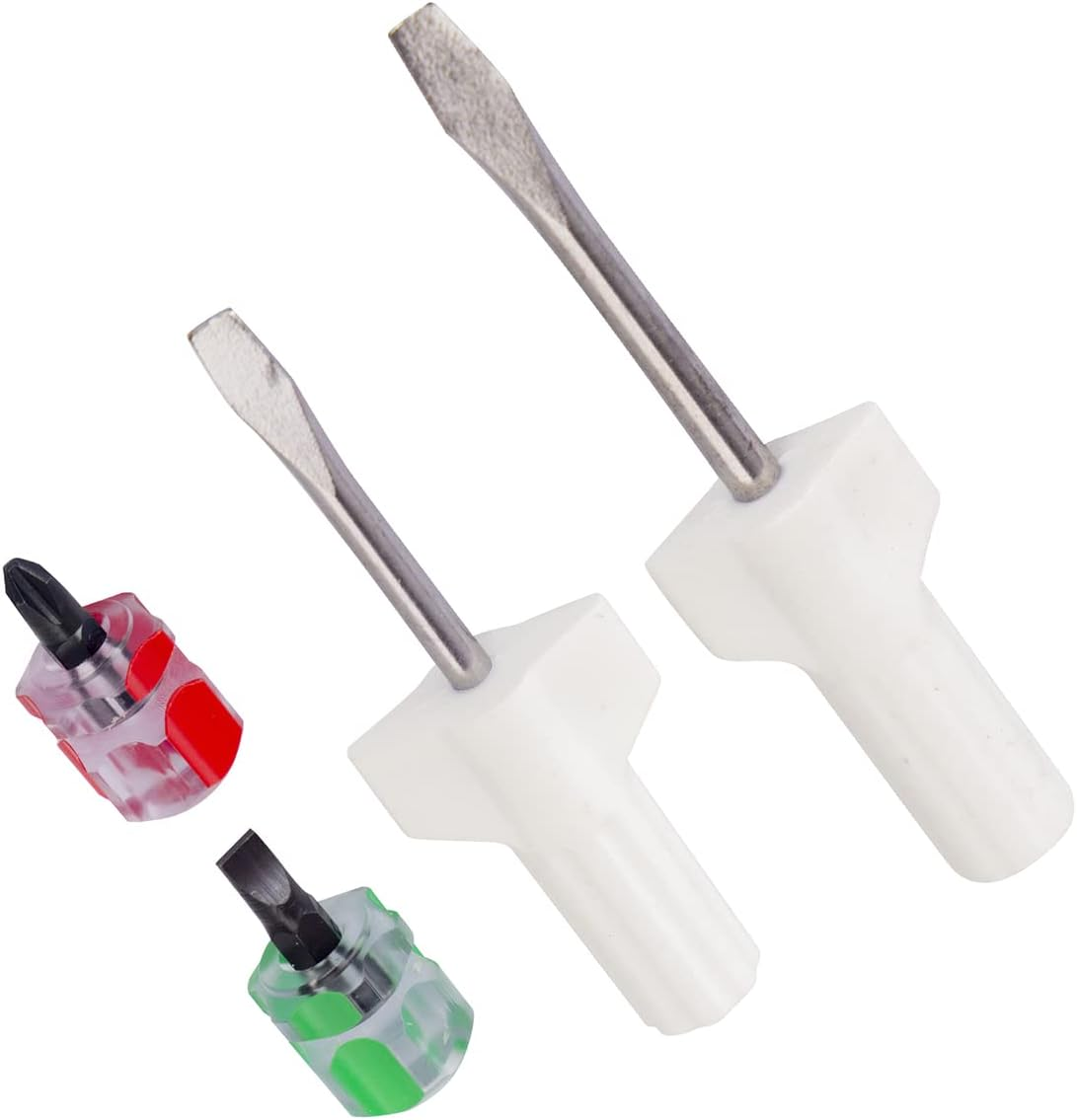 6 PCS Sewing Machine Cleaning Kit, Overlock & Serger Service/Repair Tool Kit - Set of Different Size Screwdrivers, 1 Tweezer and 1 Double Headed Lint Brush for Your Machine image number 1