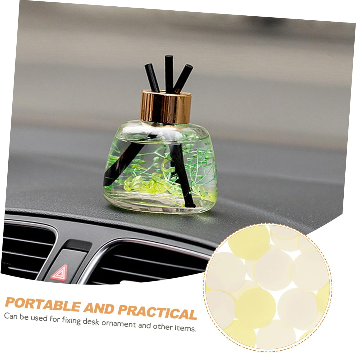 STOBOK 24Pcs Double Sided Adhesive Pads for Little Yellow Base Film round Self Adhesive Double Sided Mounting Sticker Tape image number 6