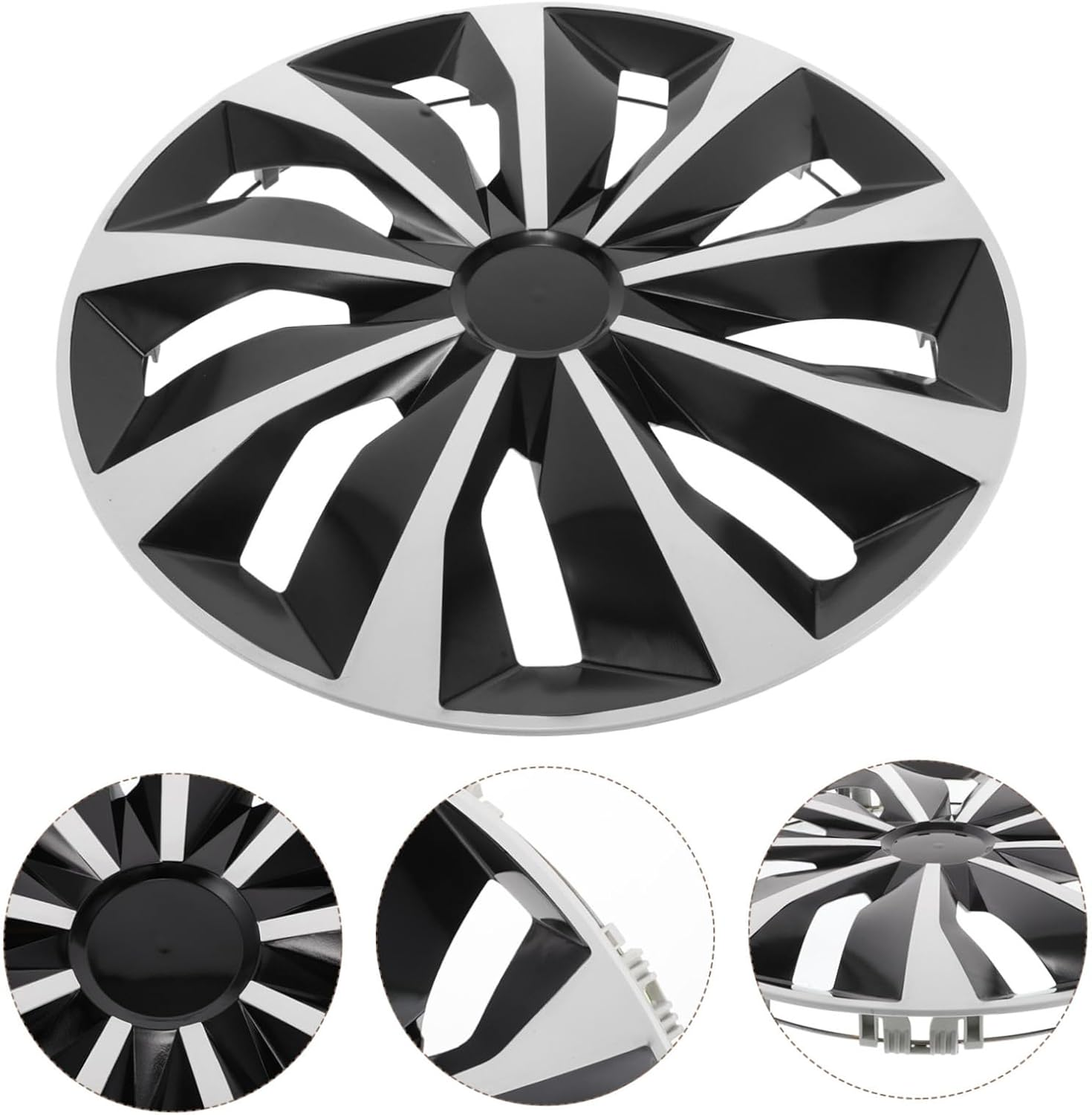 HAPINARY Universal 15-Inch Wheel Hubcap Rim Cover White Steel Auto Tire Center Caps Car Rim Protector Suitable for Passenger Vehicles Exterior Wheel Accessories image number 6