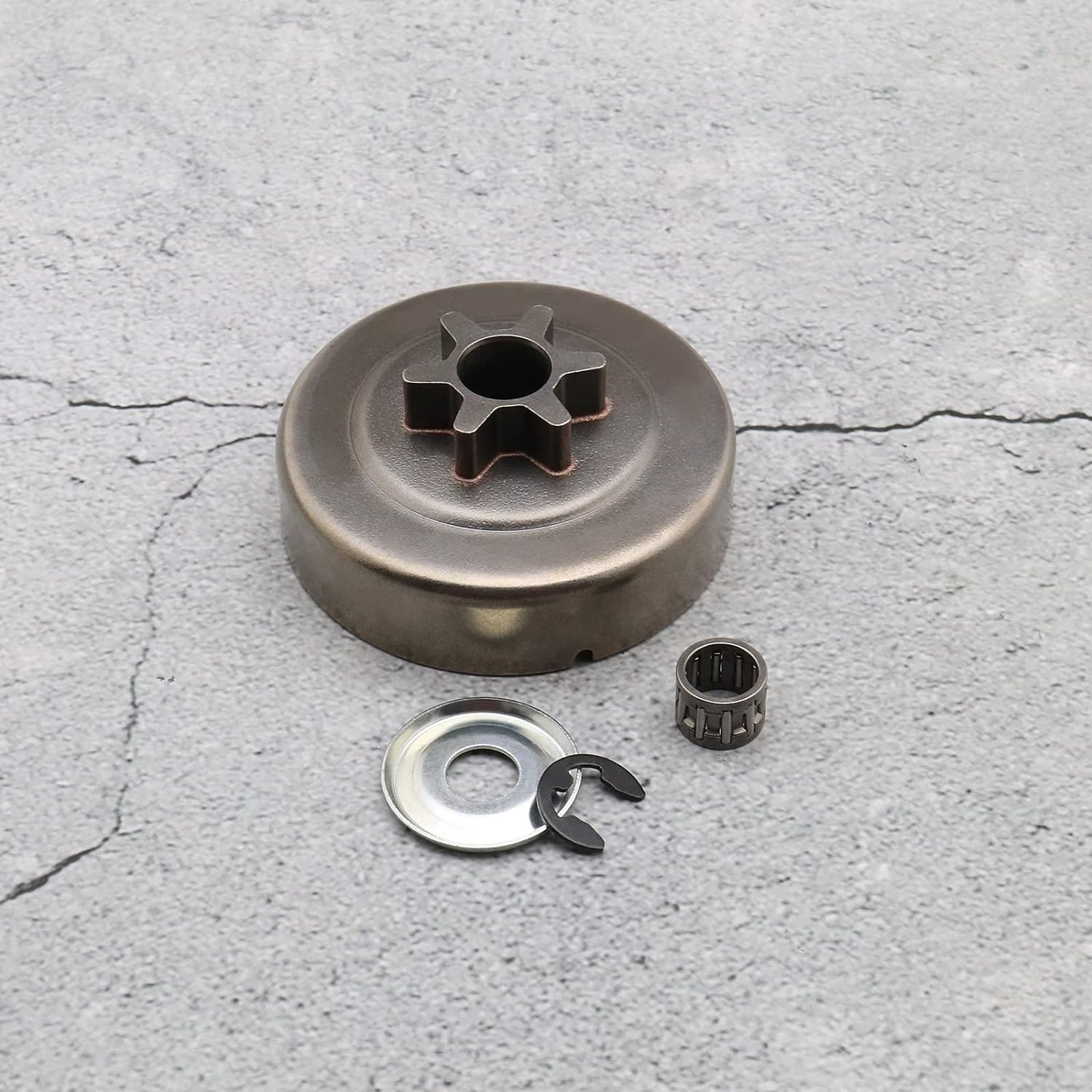 Emagtech 3/8 6T Clutch Drum Sprocket Washer E-Clip Kit Compatible with STIHL Chainsaw 017 018 021 023 025 MS170 MS180 MS210 MS230 MS250 image number 3