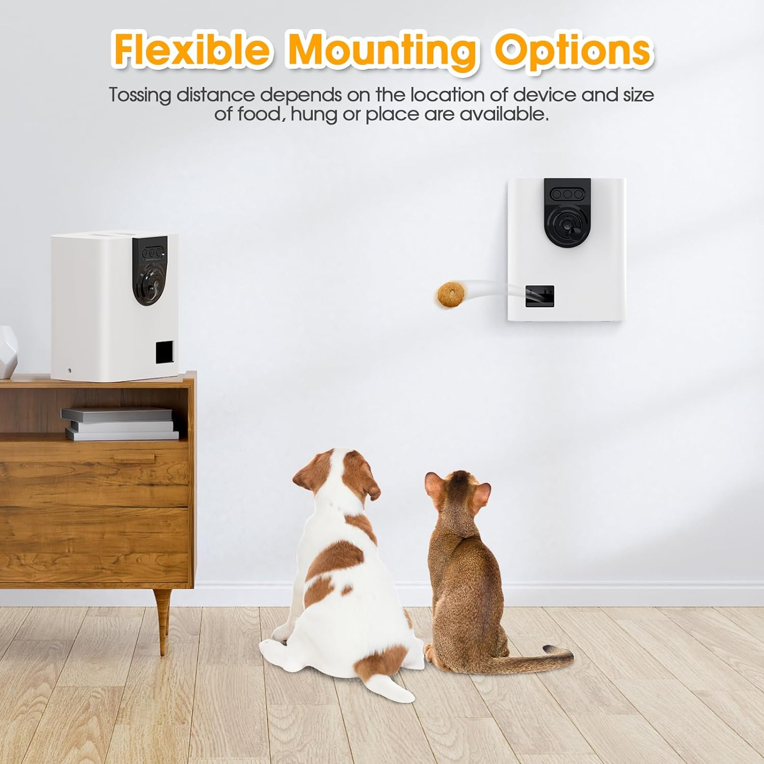 Advwin Dog & Cat Smart Camera Treat Dispenser, 2.4Ghz & 5Ghz Wifi, 1080P HD Camera, Two-Way Audio, App Control &ndash; for Small Treats & Kibble image number 3