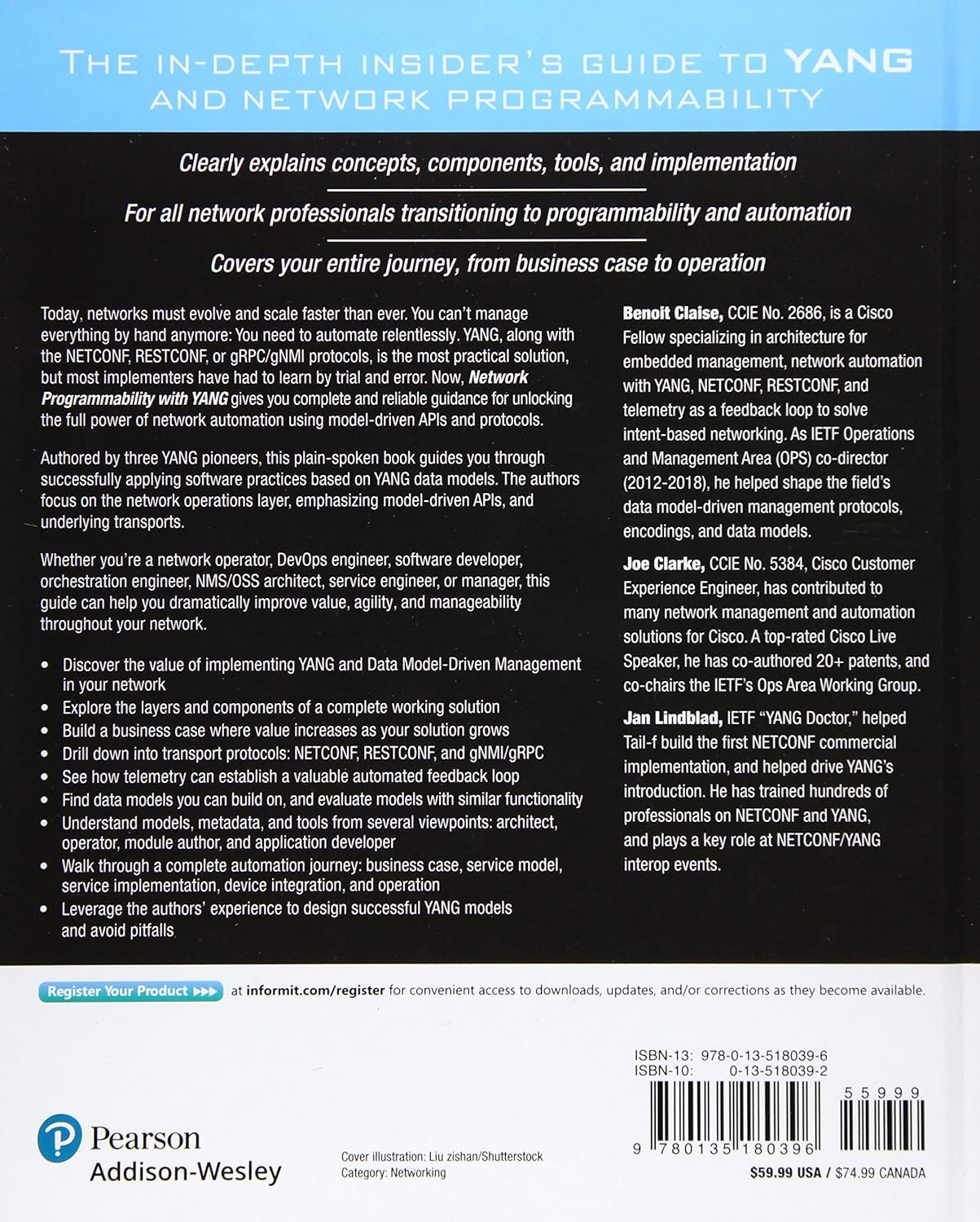 Network Programmability with YANG: the Structure of Network Automation with YANG, NETCONF, RESTCONF, and Gnmi image number 1