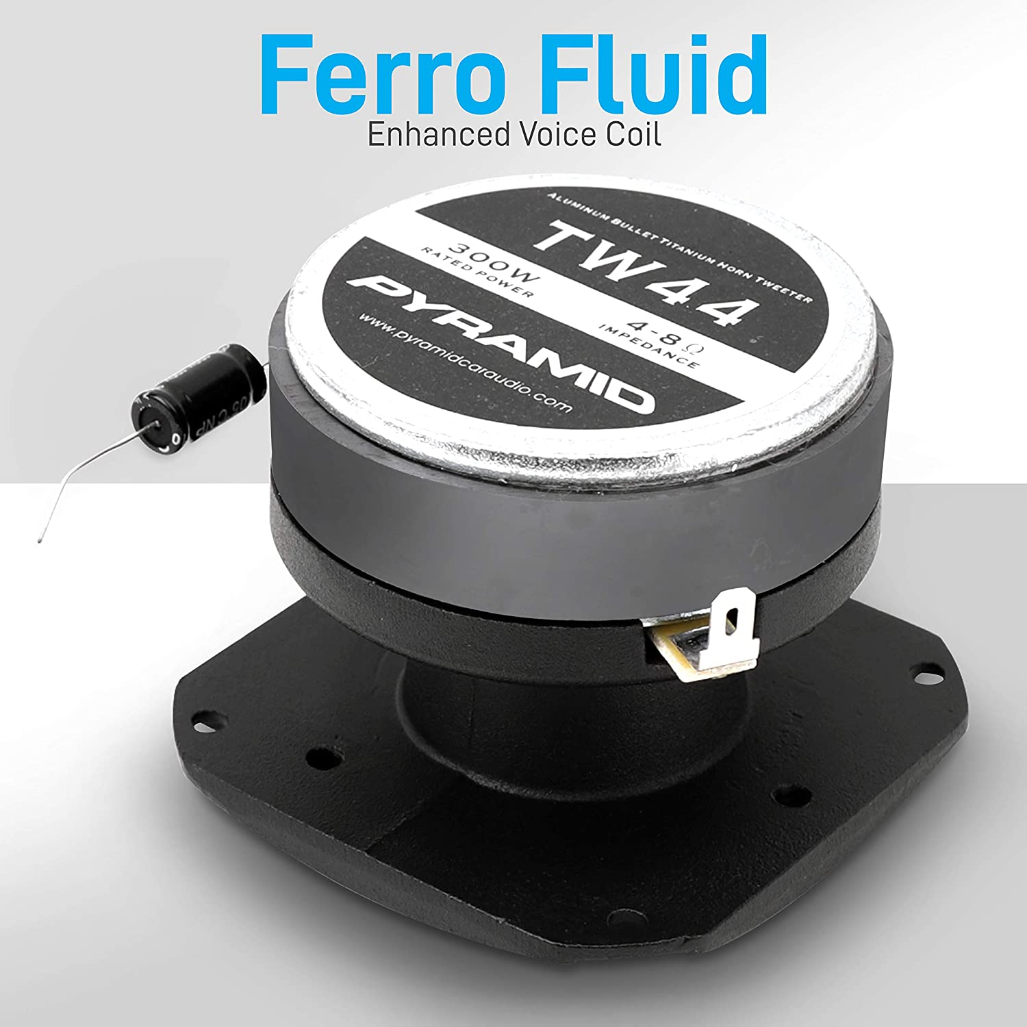 Pyramid 1" Audio Car Tweeter Speaker - Aluminum Die-Cast Frame, 300 Watt Peak, 2K-20Khz Frequency Response, 4 to 8 Ohm, Heavy Duty 30 Oz. Magnet Structure - 1 Tweeter image number 3