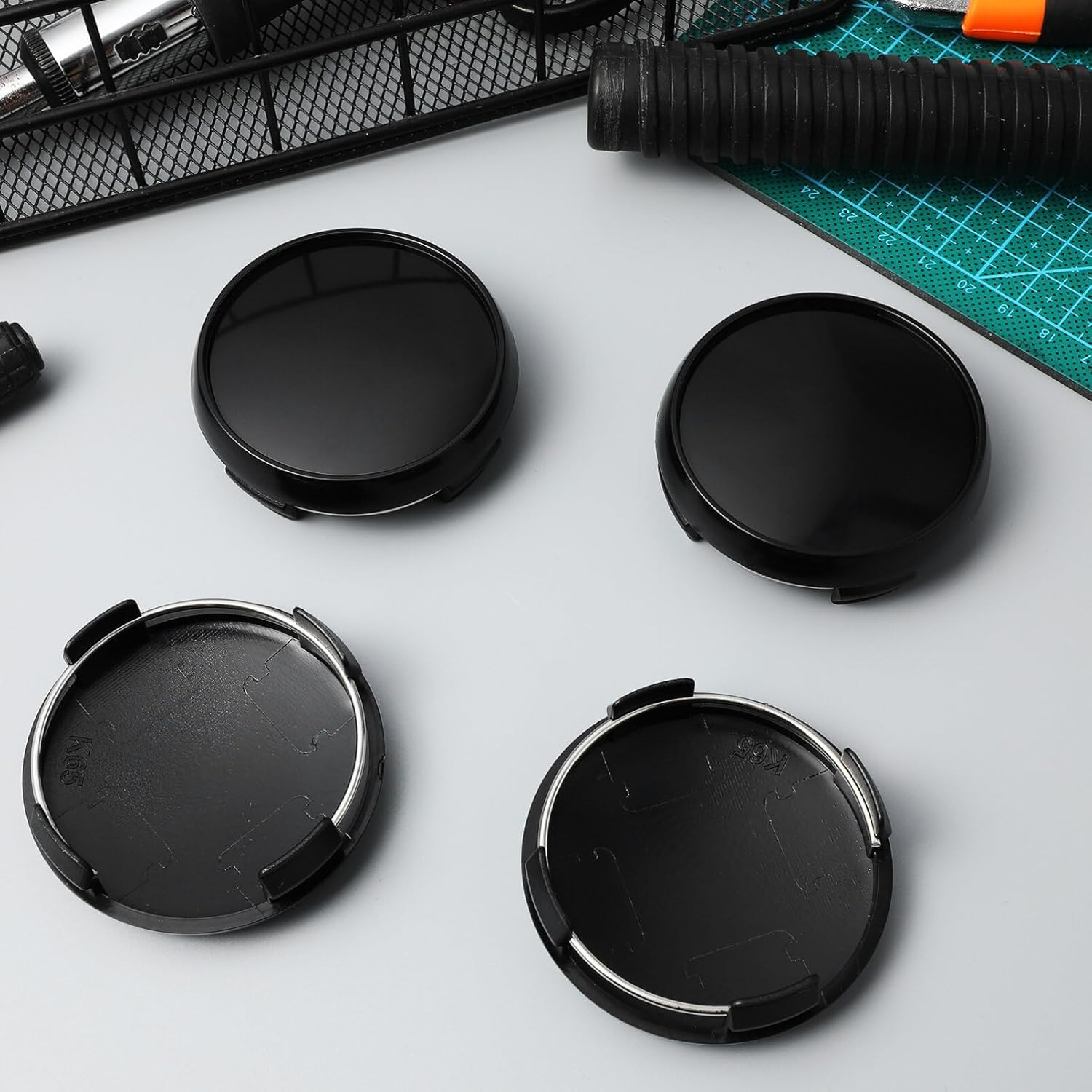 MUCKLILY 4Pcs Wheel Hub Caps for Rims Automotive Wheel Center Caps Compatible Car Models for Modification and Repair Easy to Install image number 2