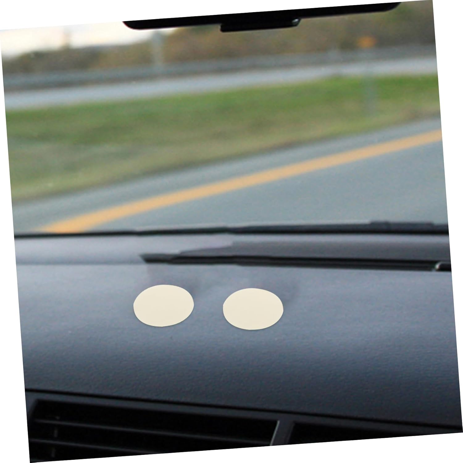 24Pcs Double Sided round Mounting Stickers Little Yellow Base Film Adhesive Tape for Home Office image number 5