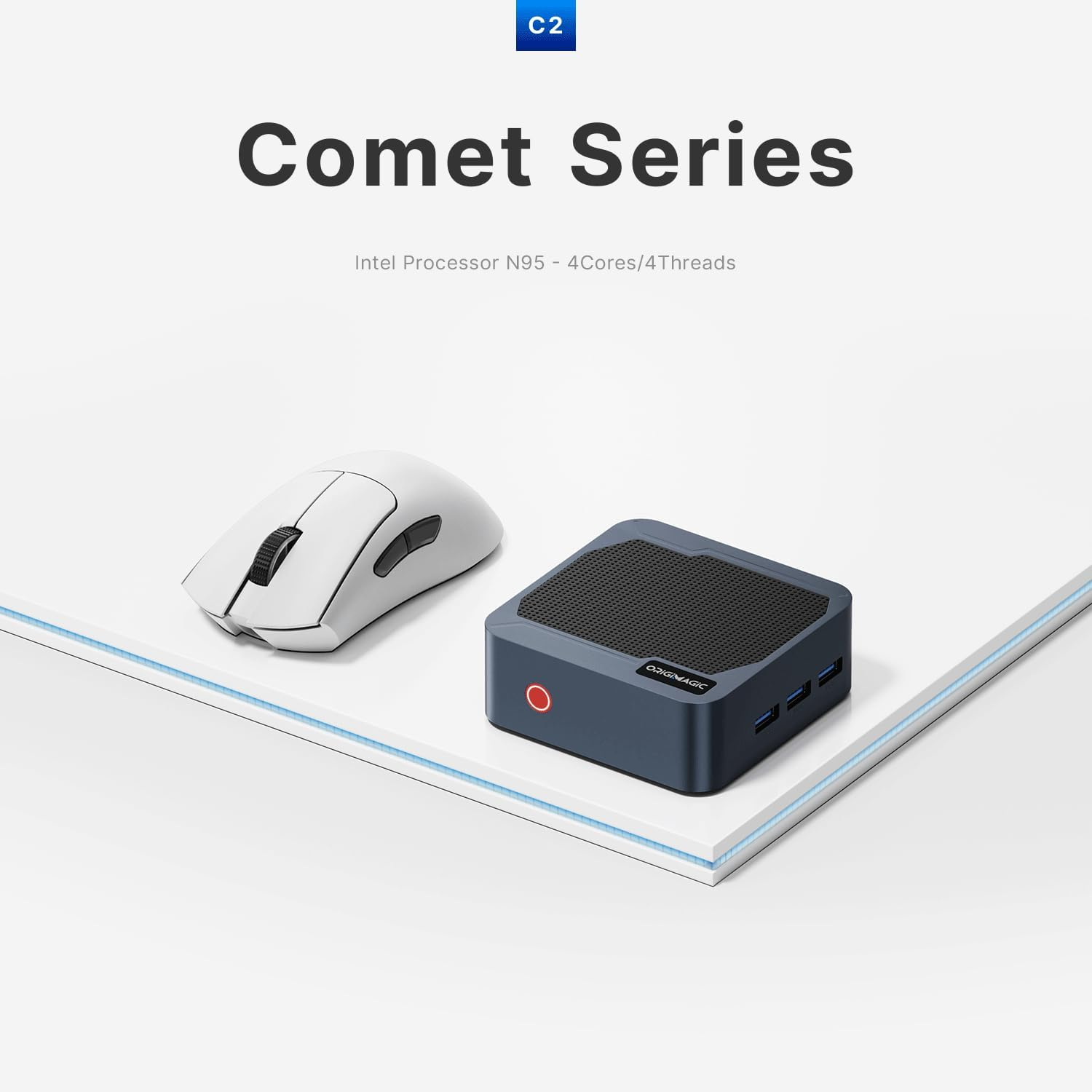 C2NEO ORIGIMAGIC Mini PC Intel N95(Turbo 3.4Ghz) 12GB DDR5 512GB SSD Dual LAN, Mini Computer Support 4K Triple Display, Wifi5, Bluetooth 5.0, Perfect for Business, School, Office image number 6