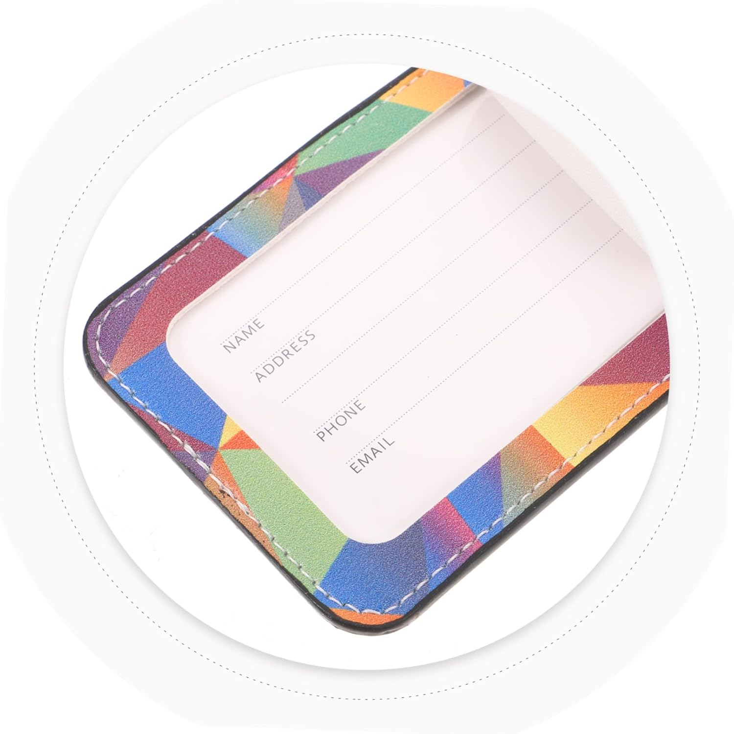 2Sets Luggage Tags with Loop Durable Travel Labels for Easy Identification of Suitcases Unique Design for Enhanced Visibility for Frequent Travelers and Choices 2Pcs*2 image number 3