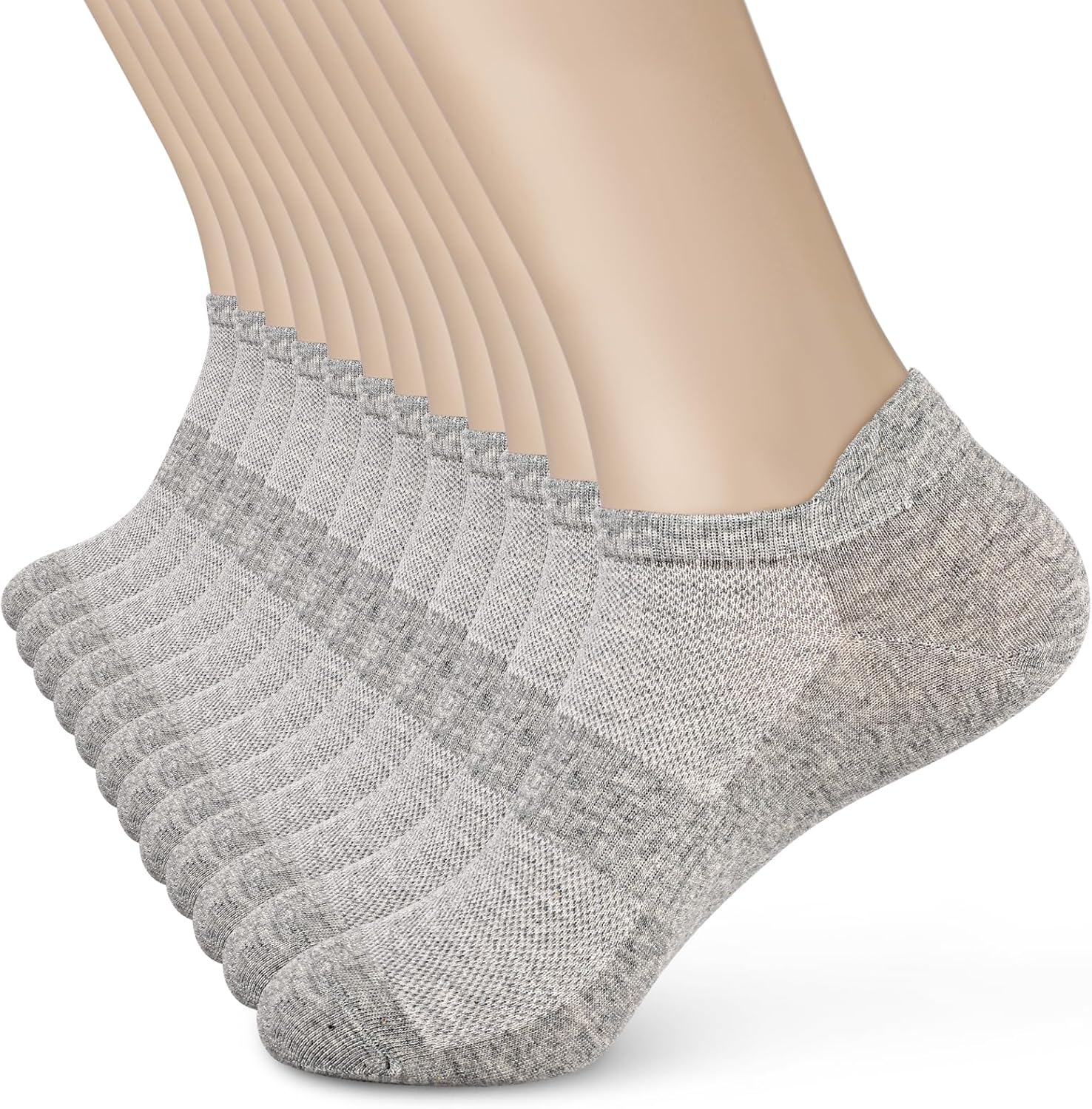 Women'S Ankle Running Socks - Low Cut Athletic Sports Soft Thin No Show Socks with Tab 6 Pairs