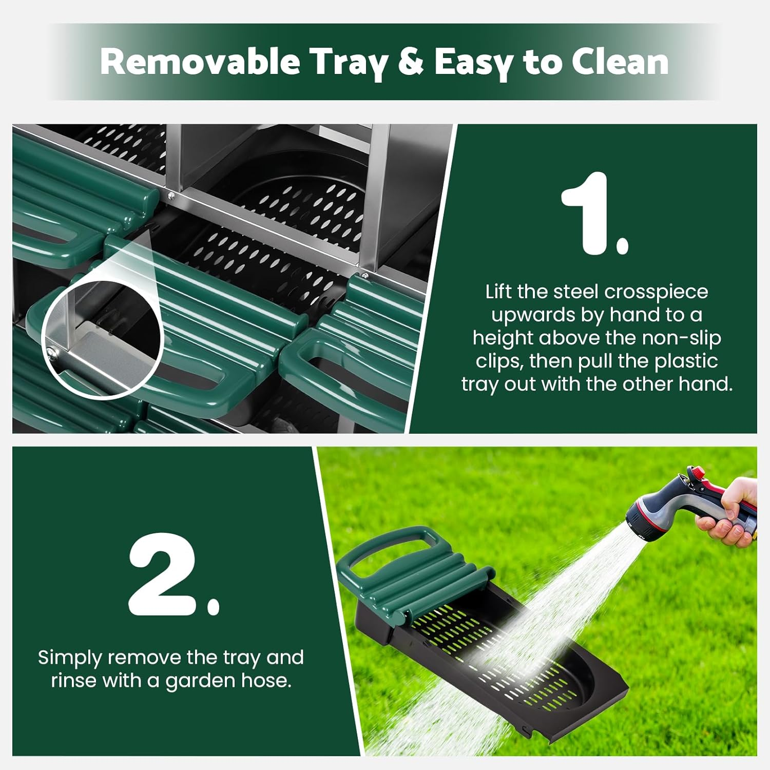 Advwin Chicken Nesting Box, Double Layer 6 Hole Metal Chicken Hen Laying Boxes with Roll Away Egg Collection & Perch, Poultry Nest House Egg Brooder Coop for Hens/Goose/Duck image number 3