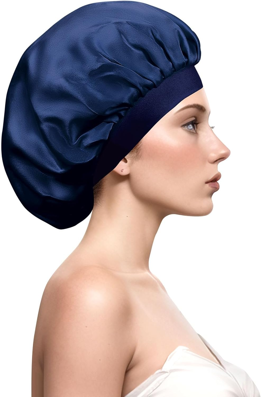 Silk Hair Bonnet for Sleeping Prevent Frizzy Men Women Natural Curly Hair