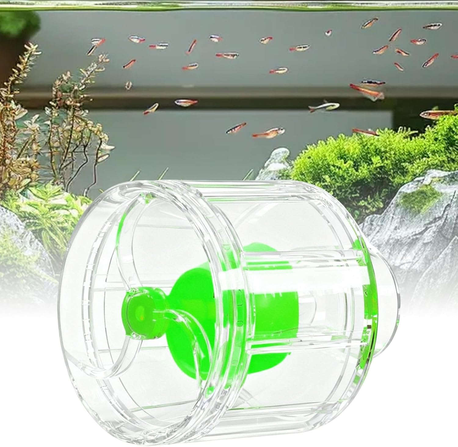 Aquarium Power Head | Glowing Aeration System,Water Flow Pump - for Draining Change Oxygen Aeration Pond Saltwater Pool Bird Bath - Green image number 2