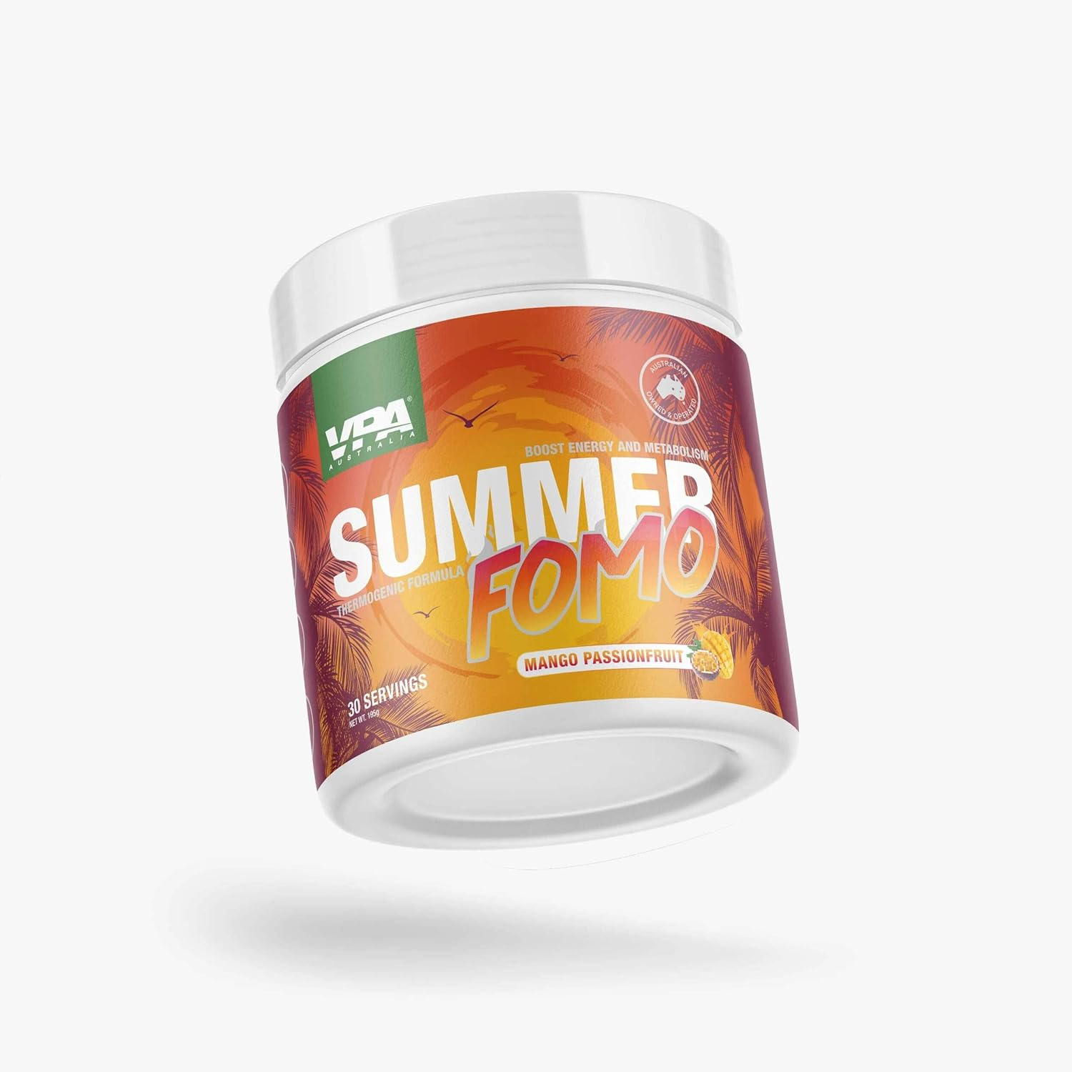 VPA? Summer FOMO ? Mango Passionfruit Pre-Workout with L-Carnitine, Bcaas, L-Glutamine & Natural Caffeine ? Energy, Focus, Burn & Shred Support ? 195G, 30 Serves image number 2