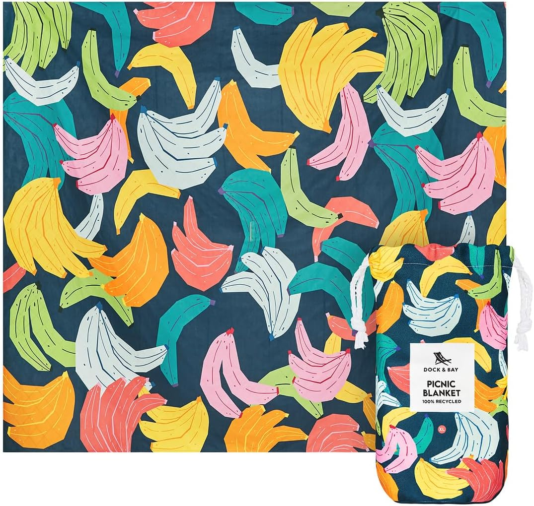 Dock & Bay Picnic Blanket - Quick Dry & Water Resistant - 100% Recycled Materials - Large (66X66) - Banarama