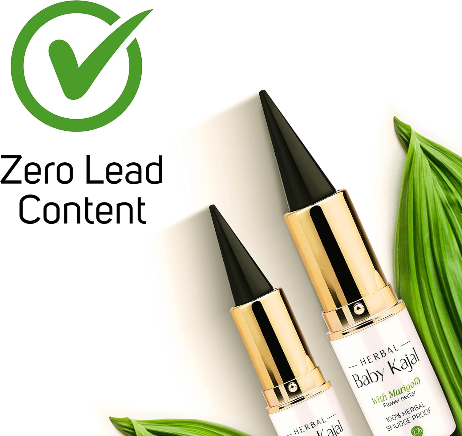 Farmherbs 100% Herbal All Natural Baby Kajal Stick - Certified Lead-Free, Irritation-Free, Premium Olive Wax with Pure Organic Marigold, Smudgeproof, Preservative-Free, Synthetic Chemical-Free, From image number 4