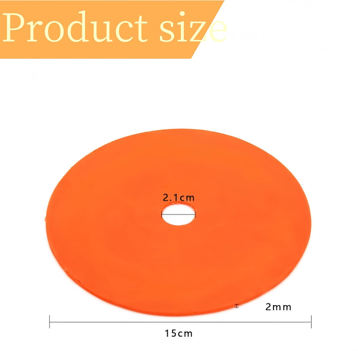 10 Pack Spot Markers Flat Disc Markers Poly Vinyl Spot Markers Non- Spots Markers Agility Markers Floor Dots Football Basketball Sports Speed Agility Training Markers for Sports Training image number 2