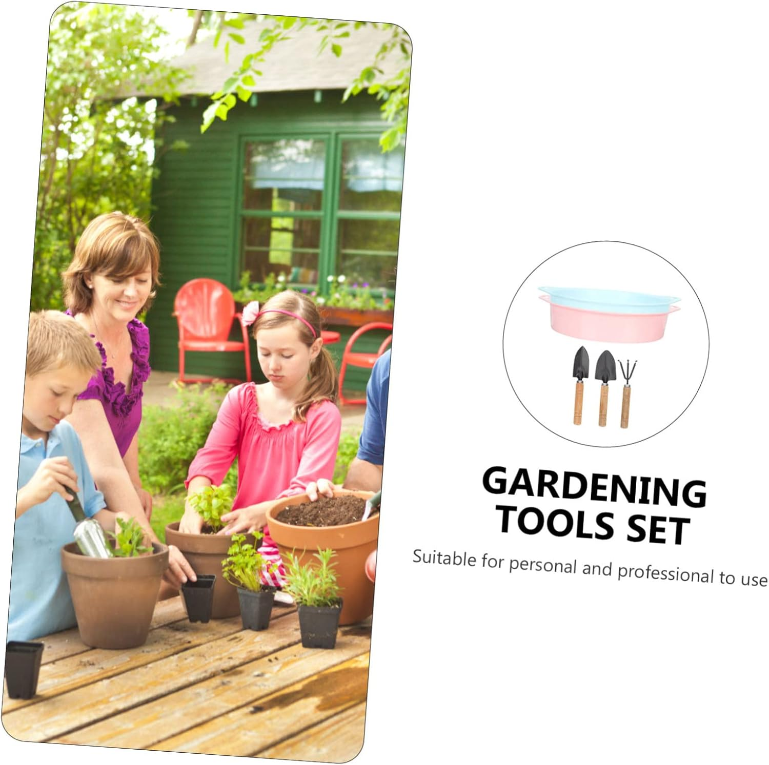 INOOMP Gardening Screen Planting Tools Soil Sieves Rake Trowels Shovels for Home Office School image number 2