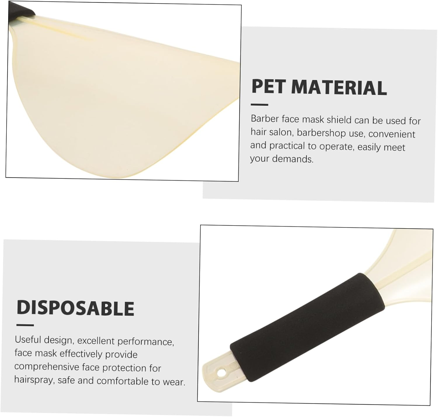 BIUDECO Hairdressing Salon Cover Hairspray Shield Mask for Barber Plastic Face Mask Cover image number 4