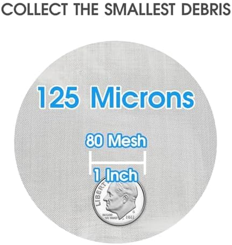 17.5'' Ultra Fine Mesh Pool Skimmer Net Rake for Sand Silt Pollen Debris - Super Extra Fine Nylon Cleaning Pool Net for above Ground & In-Ground Swimming Pools image number 2