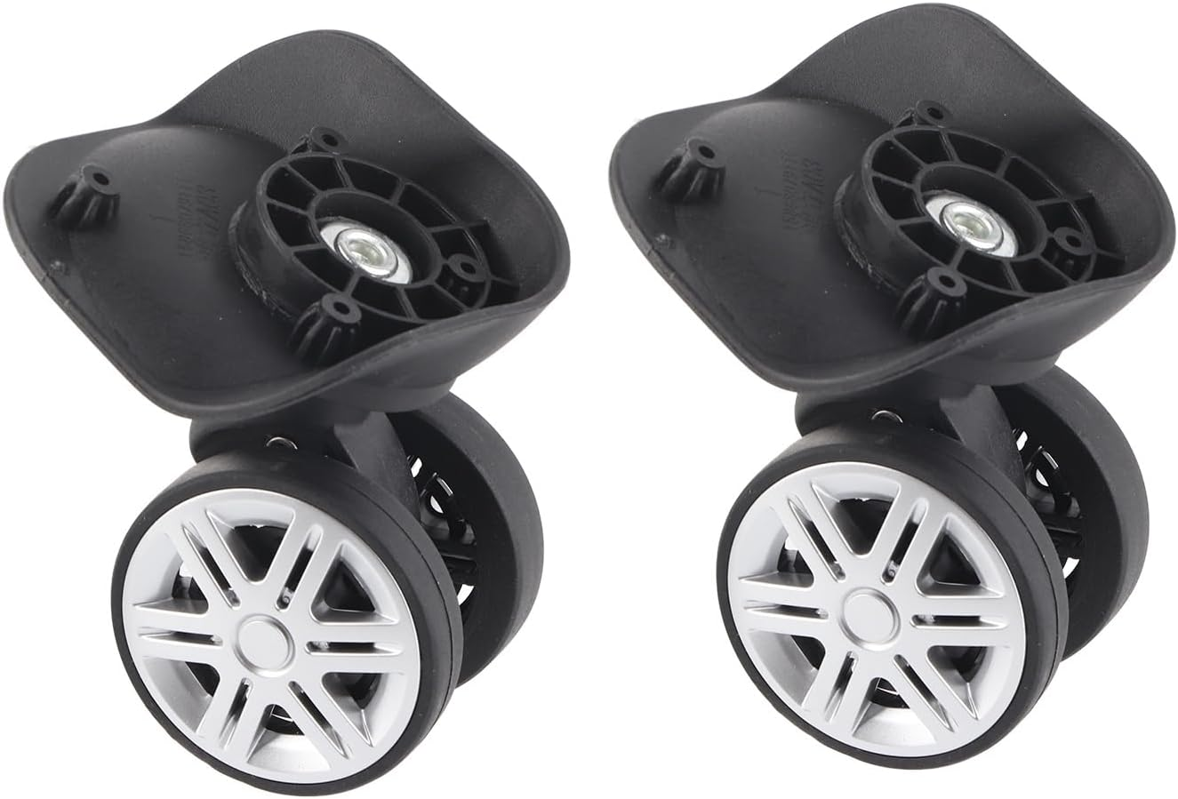 1Pair Outdoor Large Wheel Mute Double Row Suitcase Wheels, Draw Bar Box Code Case Suitcase Casters Luggage Wheels Replacement Kit