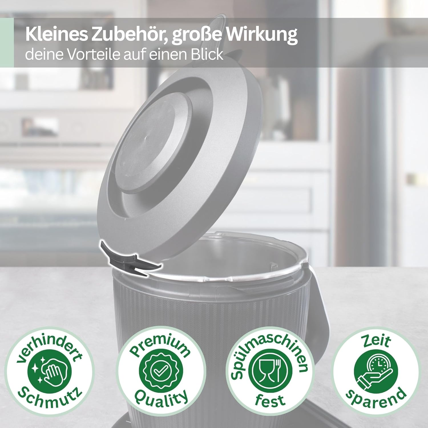 Leckerhelfer Lid Holder - Compatible with Thermomix TM7 - Perfect Holder Suitable for the Thermomix TM7 | Practical, Stable & Perfect Fit image number 1