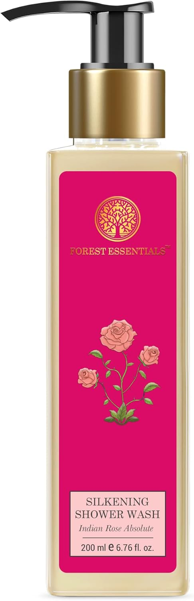Forest Essentials Silkening Shower Wash Indian Rose Absolute 200 Ml by Indianmedicalstore