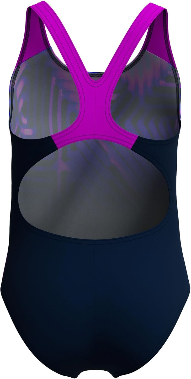 Speedo Girl'S Digi Placement Splashback One Piece Swimsuit, Diva, 13-14 image number 4