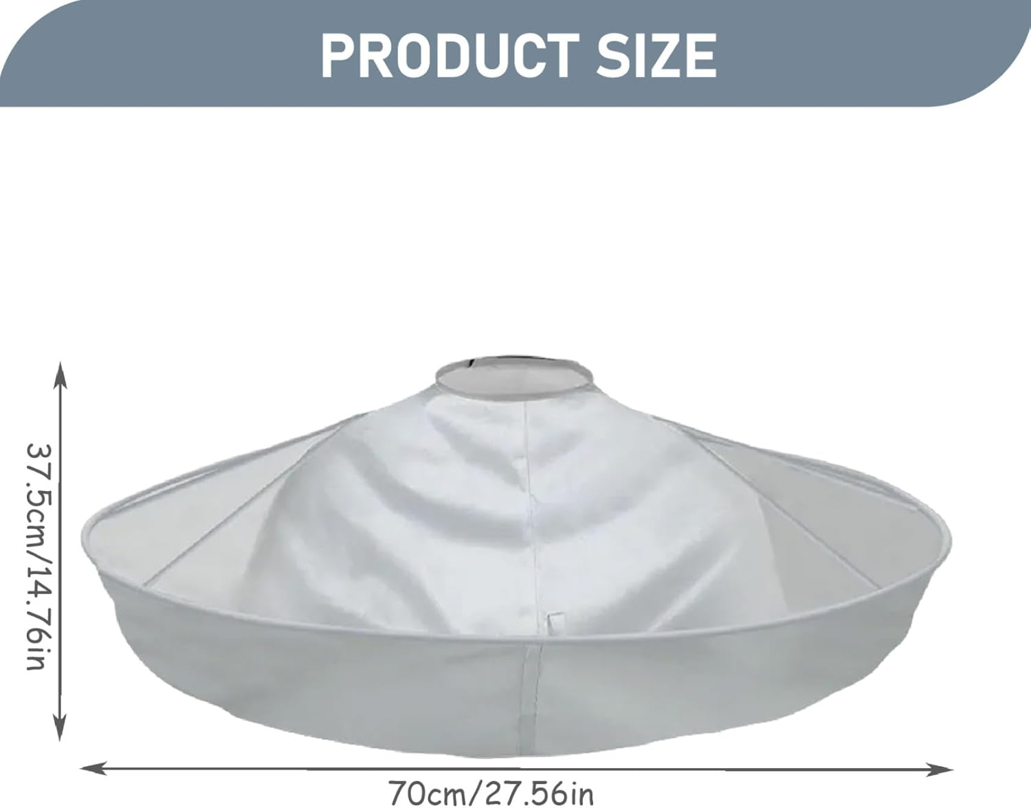 Barber Cape, Umbrella Shaped Hair Cutting Cape with Loop, Waterproof Polyester Haircut Capes, Hairdressing Apron for Home Salon Use (Gray) image number 4