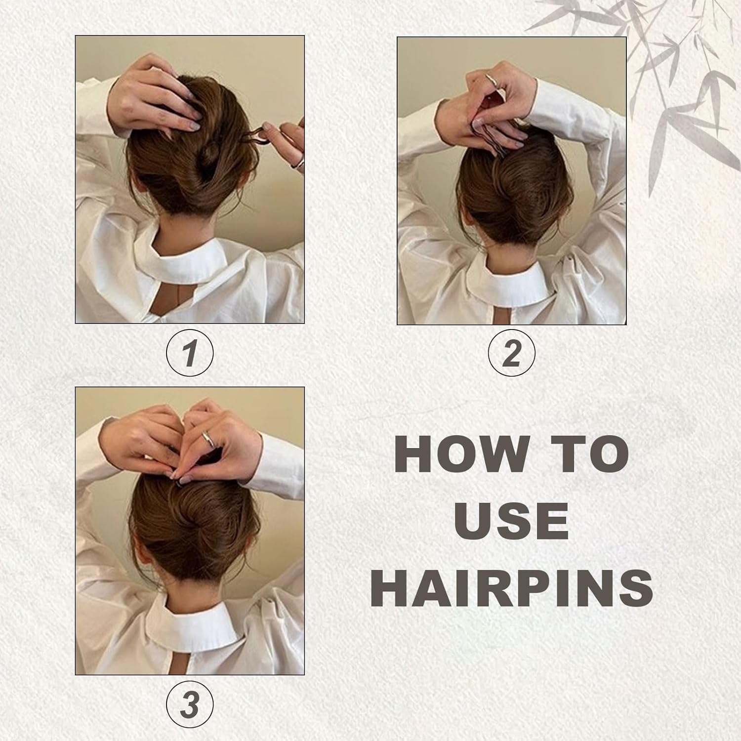 UILYNIU Pack of 30 Women'S Style Handle Hair Pins, U-Shaped Hair Fork, Wave Chignon Hair Pins, Durable Pins, Plastic Hair Pins, Hairstyle Accessories for Fine, Thick, Long Hair (Black, Brown) image number 6