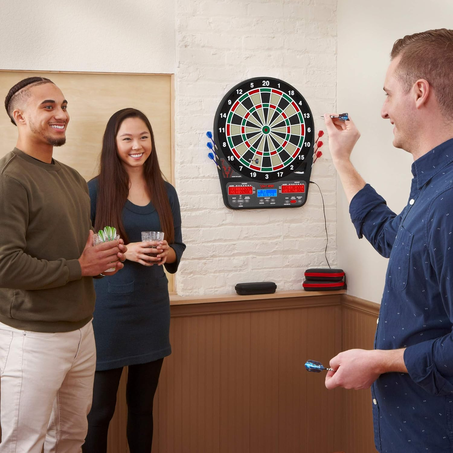 Viper 850 Electronic Dartboard, Ultra Bright Triple Score Display, 50 Games with 470 Scoring Variations, Regulation Size Target-Tested-Tough Segments Made from High Grade Nylon, Includes 6 Darts,Black image number 3